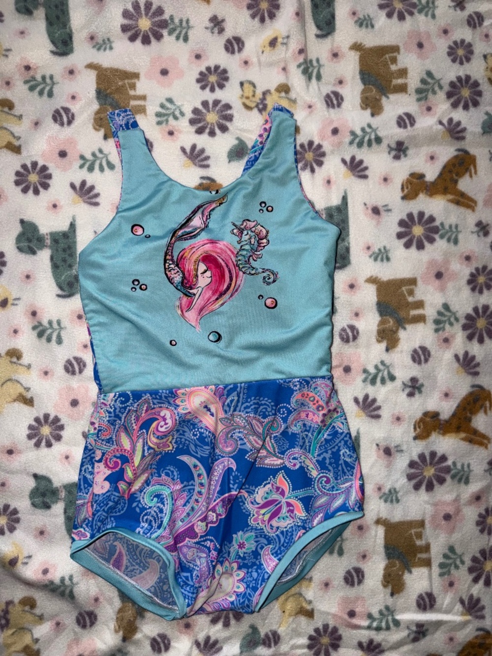 Handmade Mermaid bathing suit and skirt Size 12/14